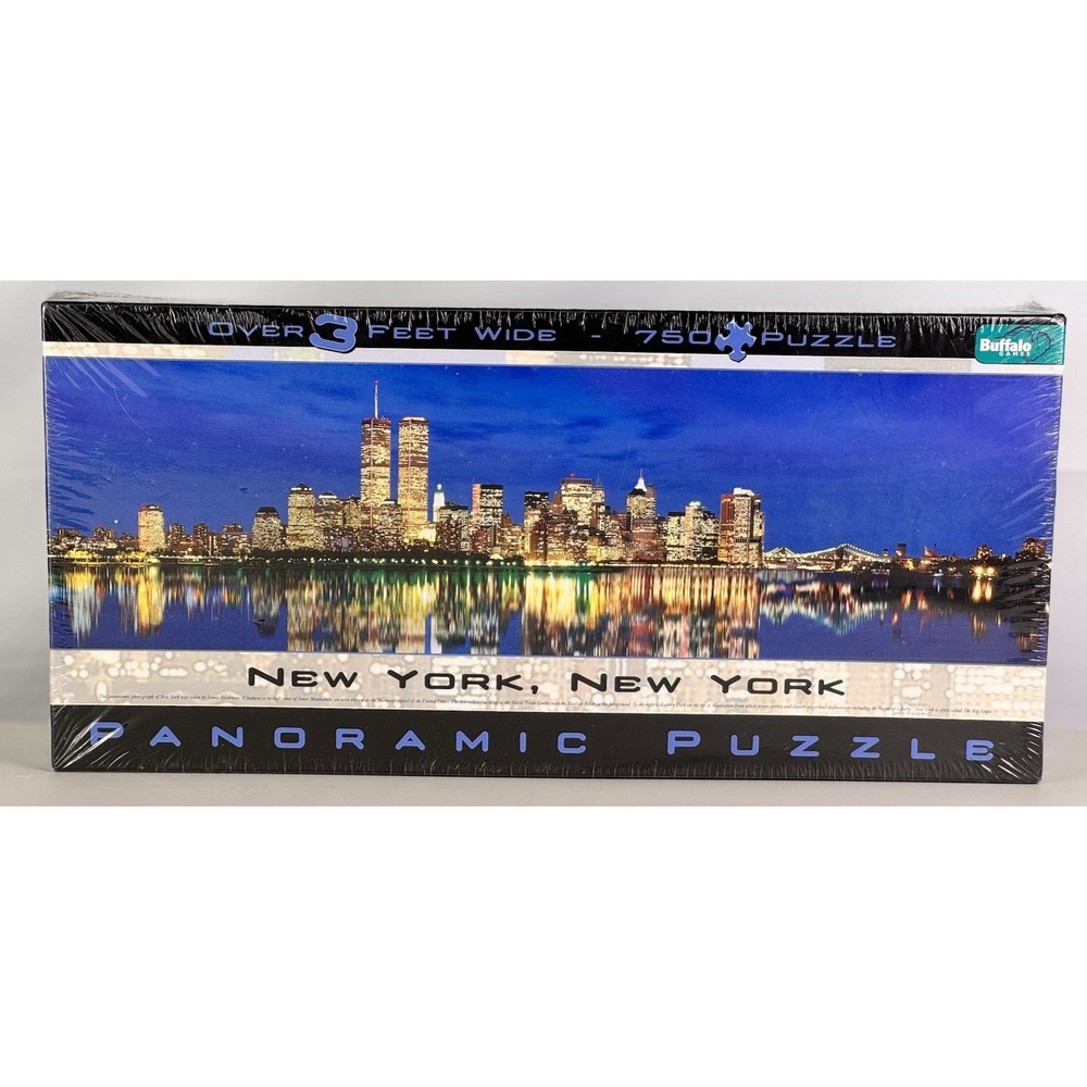 Buffalo Games New York City‎ Panoramic Puzzle 750 Pc Twin Towers NYC Skyline NIB
